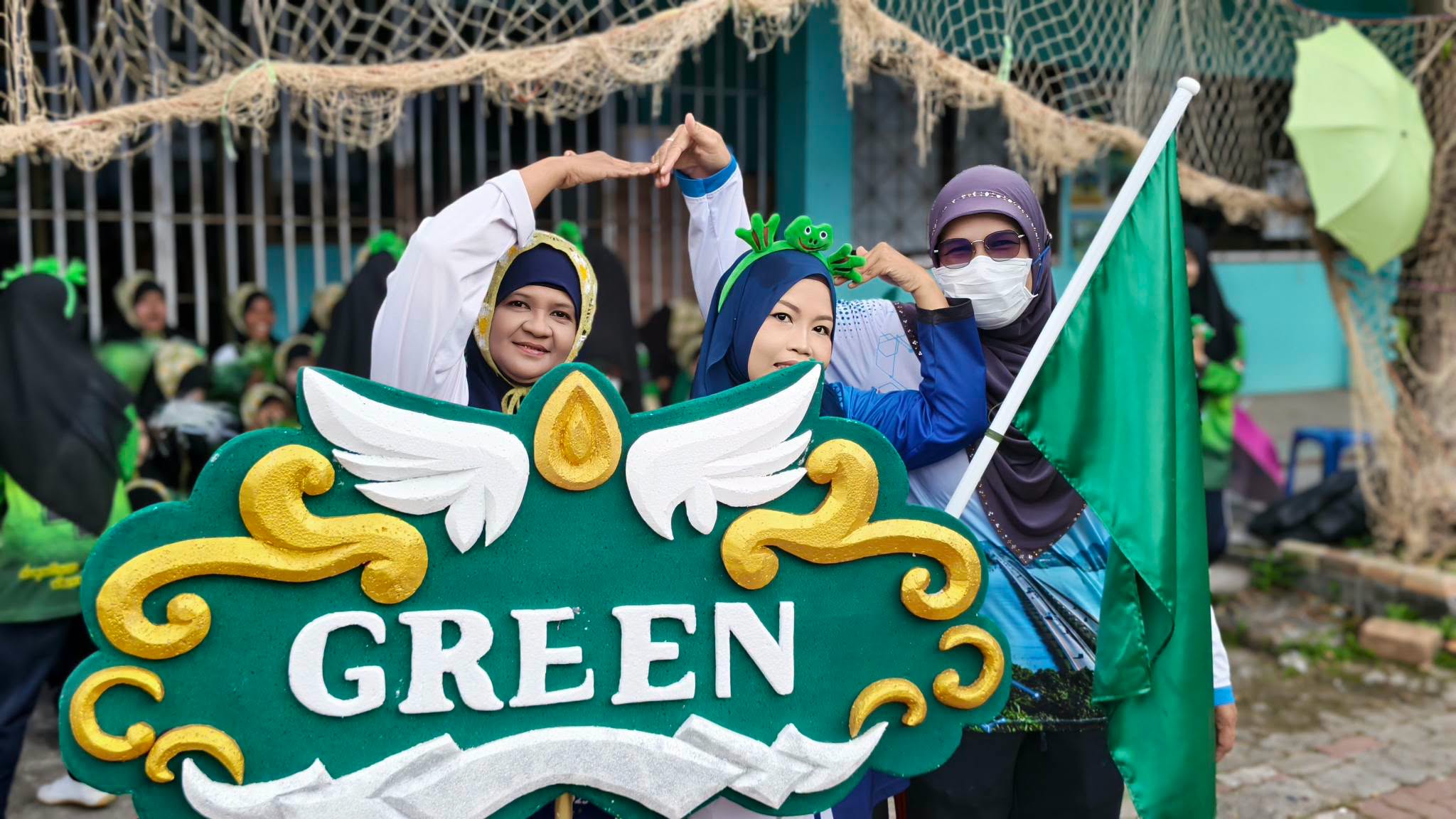 ขบวนทีมสี Green